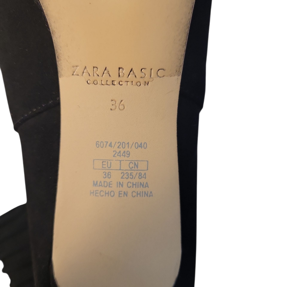 Zara Black Heeled Boots for Women - Picture 3 of 5